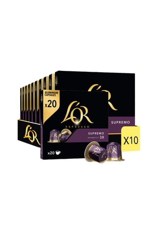 200 capsule Caffè L'OR Espresso Supremo - Intensità 10 - Compatibilità Nespresso®*