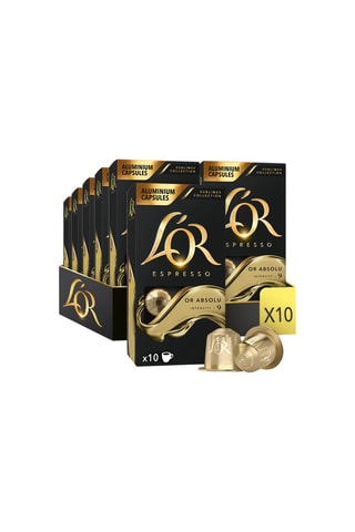 100 capsule Caffè L'OR Espresso Or Absolu - Intensità 9 - Compatibilità Nespresso®*