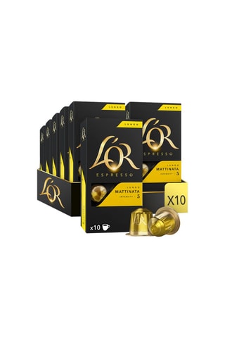 100 capsule Caffè L'OR Espresso Lungo Mattinata - Intensità 5 - Compatibilità Nespresso®*