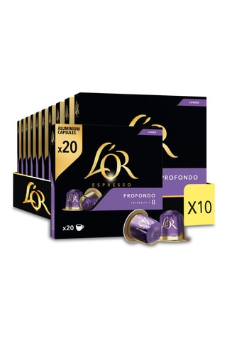 200 capsule - Caffè Espresso Lungo Profondo - Intensità 8 - 10x20 capsule