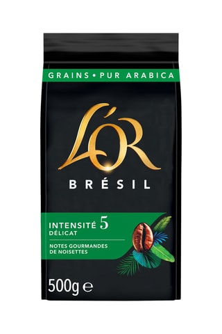 Lotto 6 x 500 g - Caffè in grani L'OR Brazil - Intensità 5