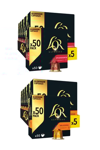 Assortimento 500 capsule Splendente e Delizioso - Intensità 5 e 7 - Compatibilità Nespresso®*