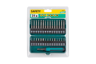 Coffret d'embouts de vissage de sécurité Wolfcraft- 31 pièces