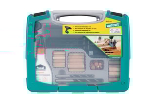 Coffret de guide d'assemblage bois Wolfcraft 78 pièces