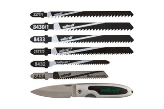 Coffret lames scie sauteuse et couteau Wolfcraft - 12 pièces