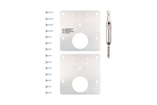 Kit de réparation pour charnières invisibles - Côté porte, 17 pièces