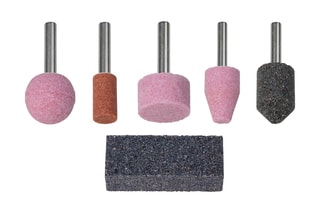 5 meules et pierre d'affûtage Wolfcraft