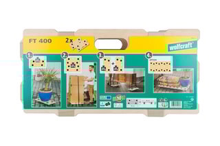 2 plateaux roulants multi-connectables FT 400, extensibles Wolfcraft