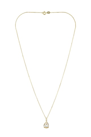 Pendentif Angelina  - Or jaune et perle d'eau douce
