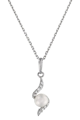 Pendentif Câjoleur Or blanc et perle de culture