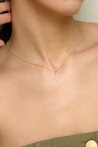 Pendentif Croix Vérité - Or jaune