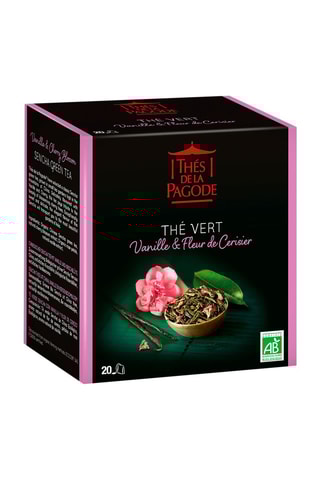 Thé vert Vanille et fleur de cerisier bio 2 x 20 sachets