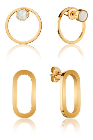 2 brincos Agathe - Dourado