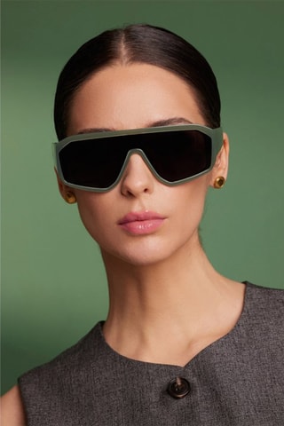 Óculos de sol polarizados unissexo Vertex - Categoria 3  - Preto e verde