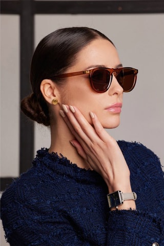 Óculos de sol unissexo Metropolitan - Categoria 3 - Castanho-escuro