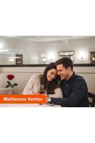 Saint-Valentin en amoureux : dîner romantique en France - France - 2 personnes - Validité 39 mois