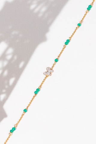 Pulsera Mantola - Oro amarillo, ágatas y diamantes