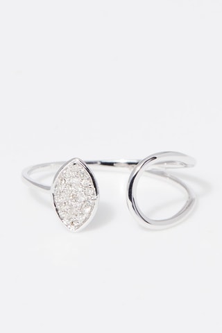 Anillo Luna - Oro blanco y diamantes