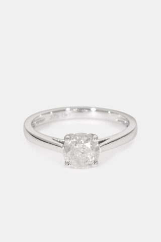 Solitario Délicate - Oro blanco y diamante