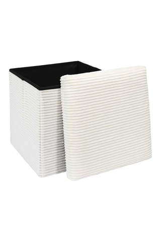 Puf plegable con arcón Scott - Crudo