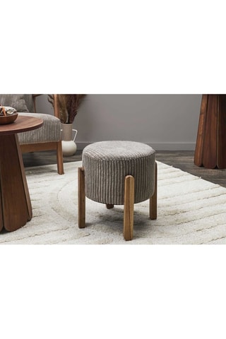 Taburete de acacia Scott - Topo y natural