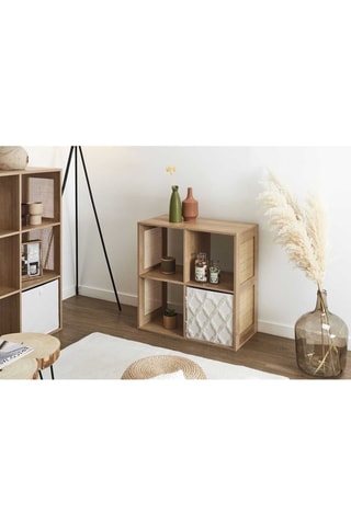 Mueble de organización modulable con 4 compartimentos Bali - 66 x 66 x 32 cm