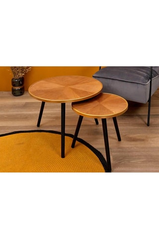 Mesa encajable Felix M1 de pino - Natural y negro