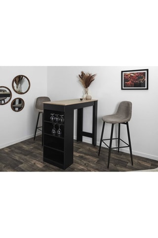 2 sillas de bar Scott - Topo y negro