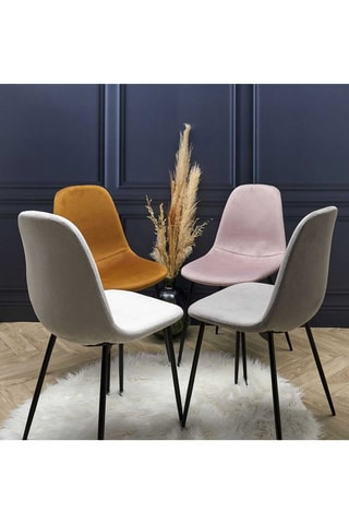 4 sillas Giulia - Gris claro y negro