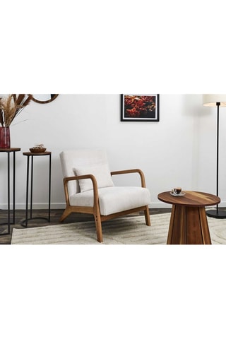 Sillón Scott - Beige y natural