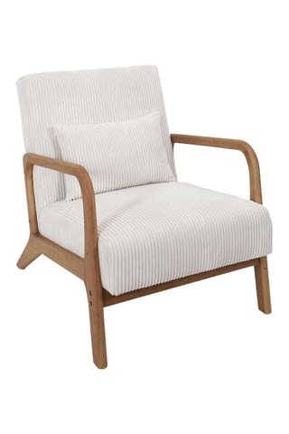 Sillón Scott - Beige y natural