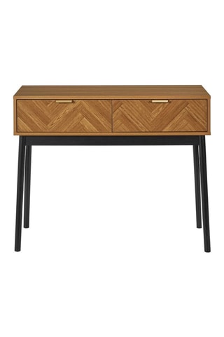 Consola de 2 cajones de madera y pino Felix - 100 x 80 x 35 cm