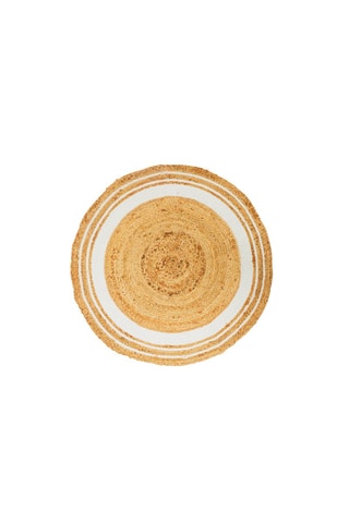 Alfombra redonda Nude Palette - Beige y blanco - 90 cm