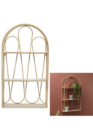 Estantería mural decorativa Java - 40 x 96 x 12 cm - Marrón