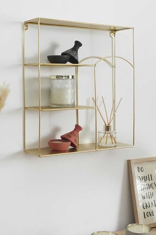 Estantería mural - Dorado