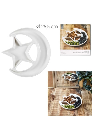 Plat de présentation en porcelaine Mirage - 30 x 3 x 3 cm