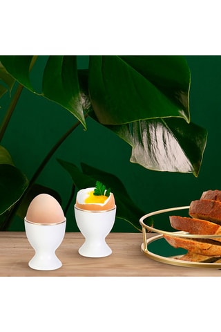 2 hueveras de porcelana -  4,8 x 7,2 cm