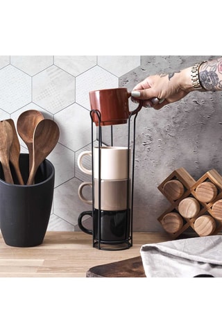 4 tazas de gres Mirage - 22 cl