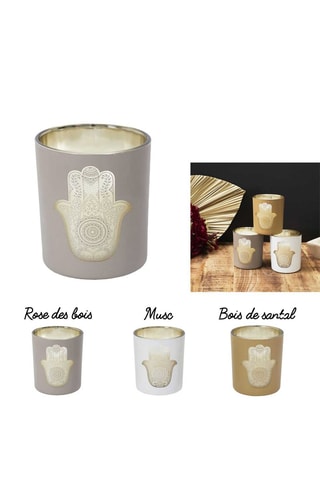 Vela perfumada Mirage - Almizcle blanco o madera rosa o madera de sándalo - Modelo aleatorio