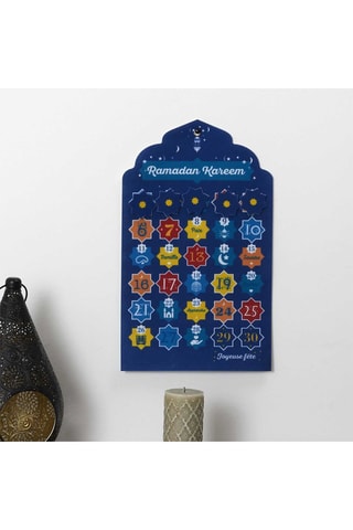 Calendario Ramadán 30 días - 28 x 50 cm - Azul marino