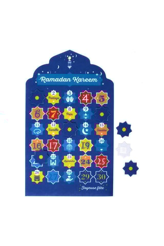 Calendario Ramadán 30 días - 28 x 50 cm - Azul marino