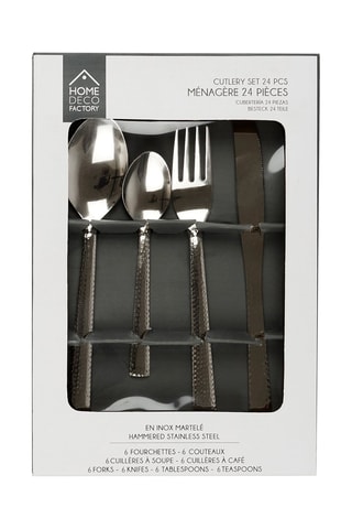 Cubertería de acero inoxidable - 24 piezas