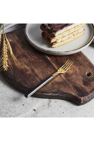 4 tenedores de postre de acero inoxidable