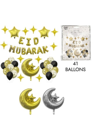 41 globos Ramadán Mirage - Dorado - Modelo aleatorio