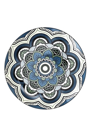 6 assiettes plates en céramique - 27 cm