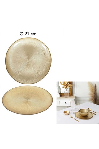 4 assiettes plates - 21 cm