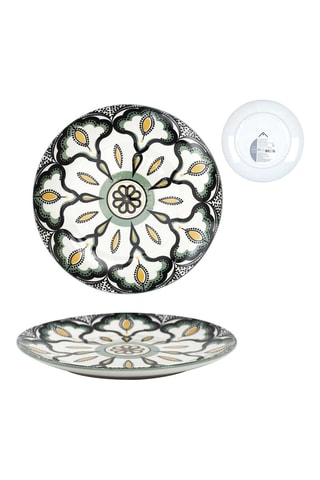 6 assiettes plates en porcelaine Mirage - 19 cm