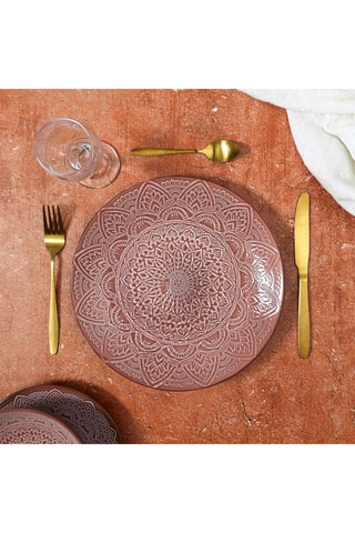 6 assiettes plates en grès Mirage - 27 cm