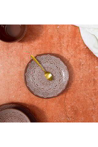 6 assiettes plates en grès Mirage - 19,5 cm