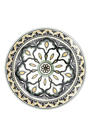 6 assiettes plates en céramique - 27 cm